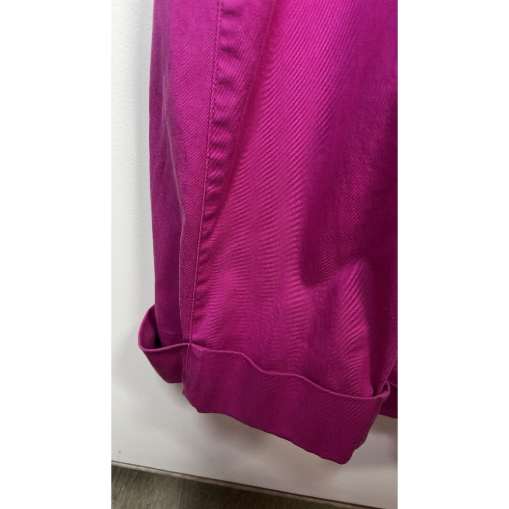 Emily McCarthy Small Magenta Tencel Blend Cap Sleeve Cuffed‎ Ankle Romper - Picture 9 of 10